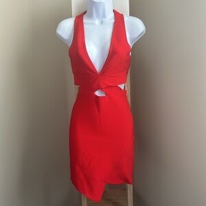 NBD X NAVEN RED MINI DRESS SZ XS